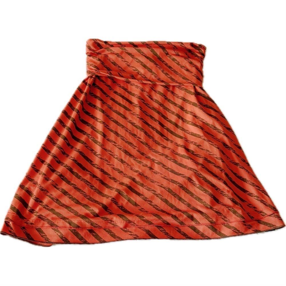 The North Face Orange A-Line Mini Skirt with Ruched Detail‎